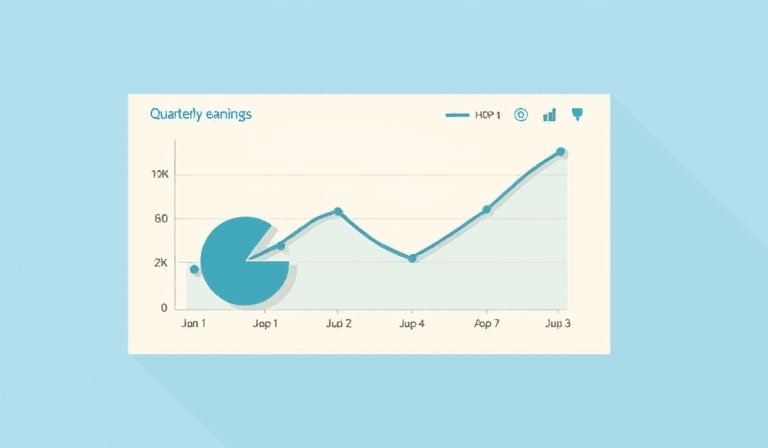 TSMC 2026 1분기 매출 성장과 HPC 비중 확대를 보여주는 실적 차트 일러스트