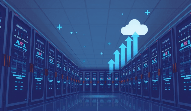 하이퍼스케일러 AI 데이터센터 CapEx 확장을 표현한 일러스트