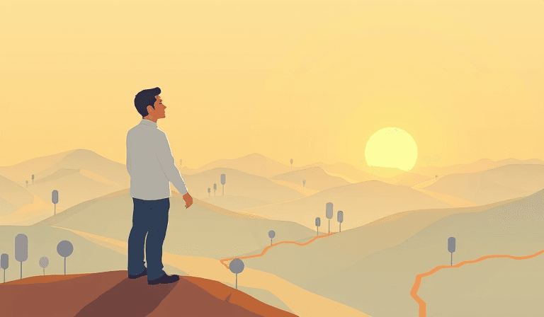 2026 AI 반도체 투자 사이클의 장기 전망을 상징하는 성장 비전 일러스트