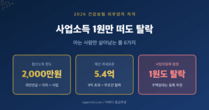 건강보험 피부양자 자격 2026 핵심 기준 인포그래픽: 소득 2