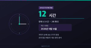 24시간 주식거래 9월 14일 개편