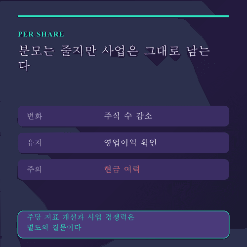 LG전자 자사주 소각 소각이 주당 가치에 연결되는 방식 데이터 카드