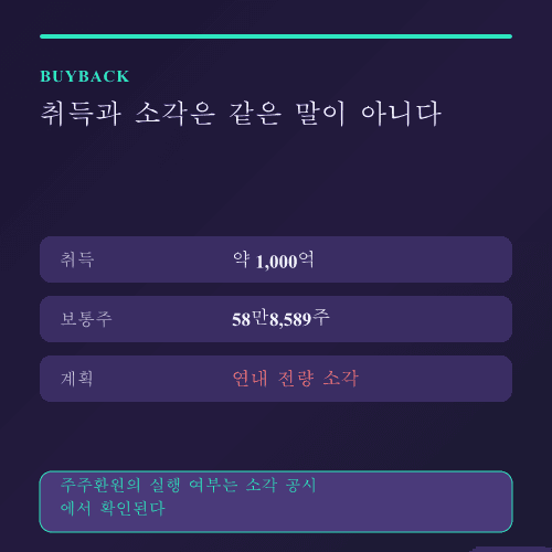 LG전자 자사주 소각 1000억원 취득보다 소각 완료가 중요하다 데이터 카드